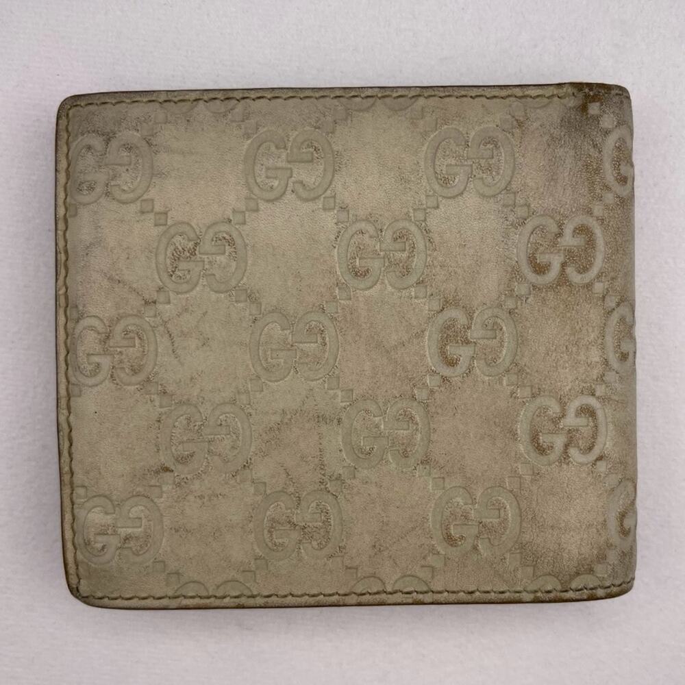Gucci Ivory Monogram Leather Bifold Wallet - Picture 2 of 12